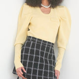 5th check tweed culottes