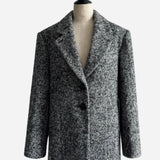 herringbone over size jacket coat