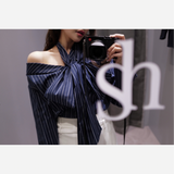 【3月下旬】Big Bow One Shoulder Shirt
