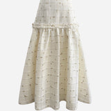 candy check tweed long skirt