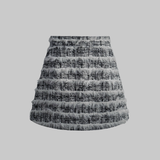 fur line tweed culottes