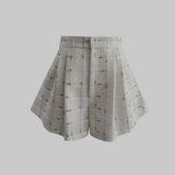 candy check tweed short pants