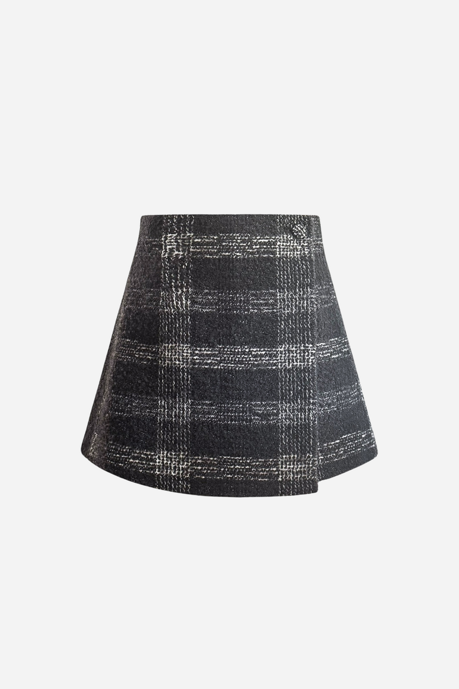 check jacquard wrap culottes