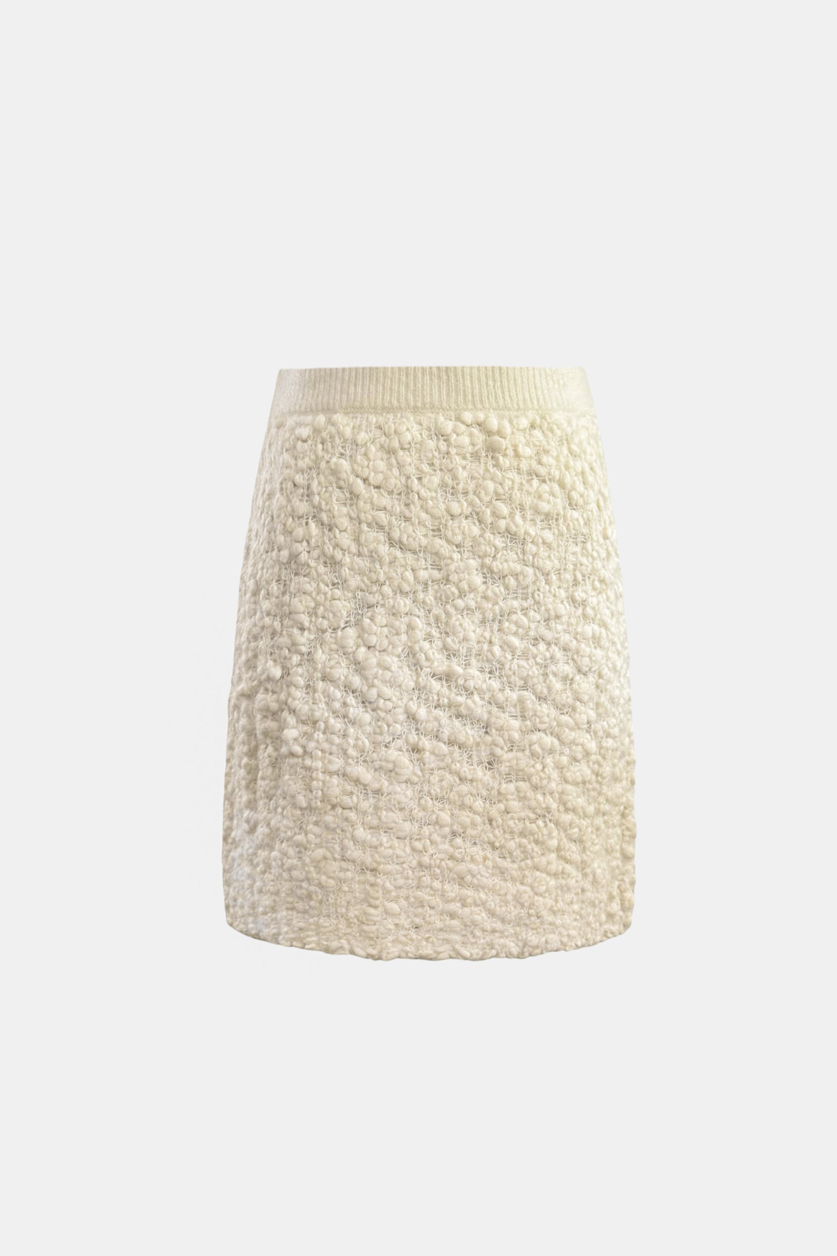 シェリエ sheller新品バブルニットミニスカートオフホワイト bubble knit mini skirt – shéller / シェリエ