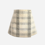 check jacquard wrap culottes