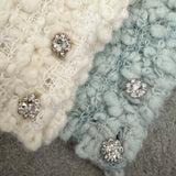 bijou button bubble cropped knit