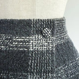 check jacquard wrap culottes