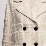 glitter check tweed jacket