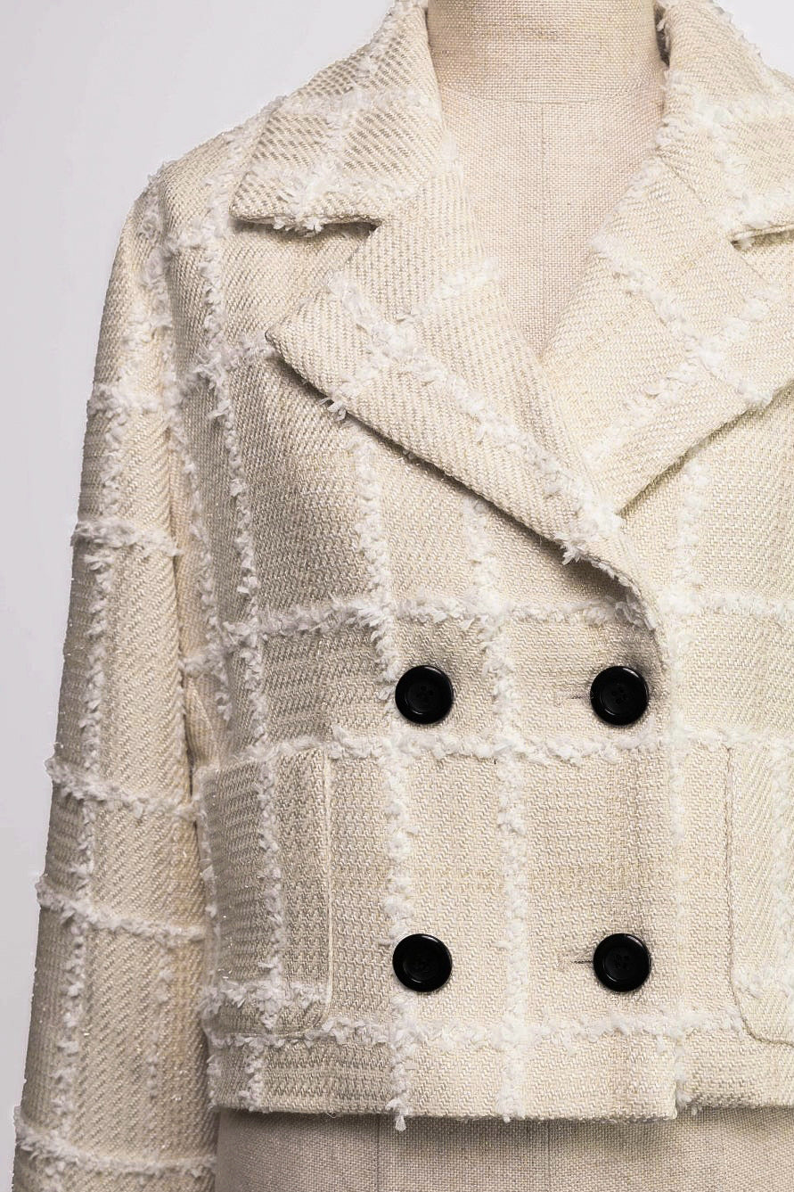 glitter check tweed jacket – shéller / シェリエ glitter check tweed jacket – shéller / シェリエ