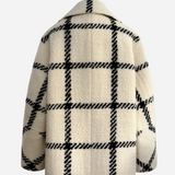 big check tweed coat