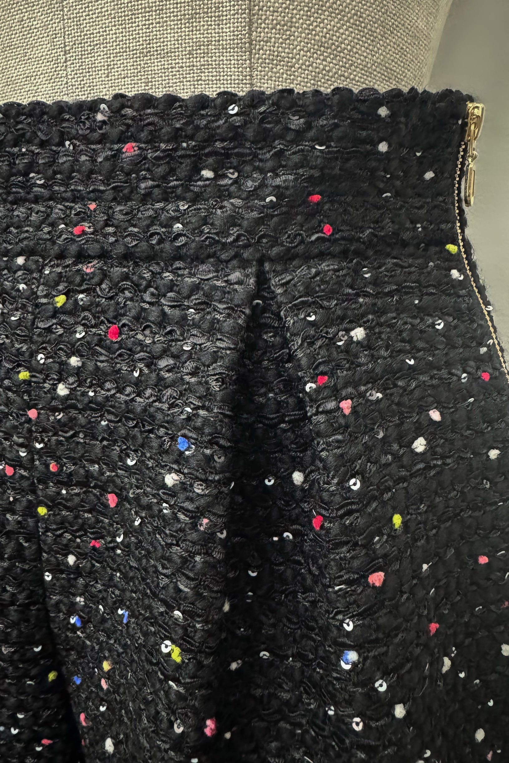 Dot tweed zip short pants – shéller / シェリエ Dot tweed zip short pants – shéller / シェリエ