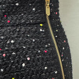 【4月上旬発送】Dot tweed zip short pants