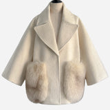 FOX FUR pocket tailored middle coat