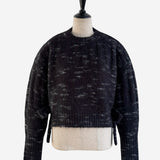 Speckled side ribbon knit