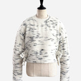 Speckled side ribbon knit