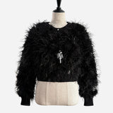 【10月下旬〜11月上旬発送】feather fur cardigan