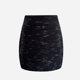 Speckled knit mini skirt