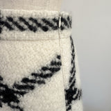 big check tweed skort
