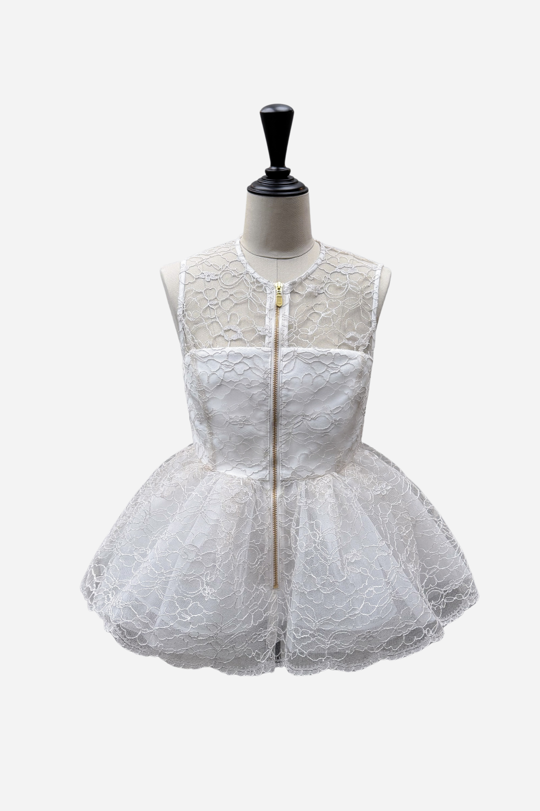 トップス sheller flower lace glitter peplum tops flower lace glitter peplum tops – shéller / シェリエ