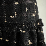 candy check tweed long skirt