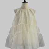 Back Ribbon Organdy Tops