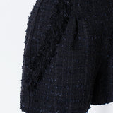 Brilliant fringe tweed short pants
