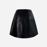 Jupe portefeuille en simili cuir