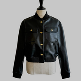 leather like bomber jacket