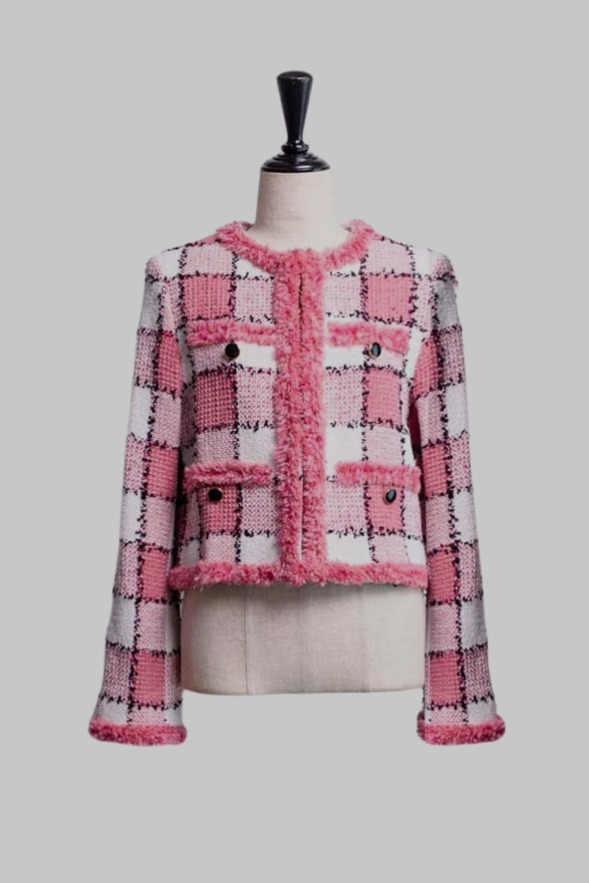 gingham tweed jacket – shéller / シェリエ gingham tweed jacket – shéller / シェリエ