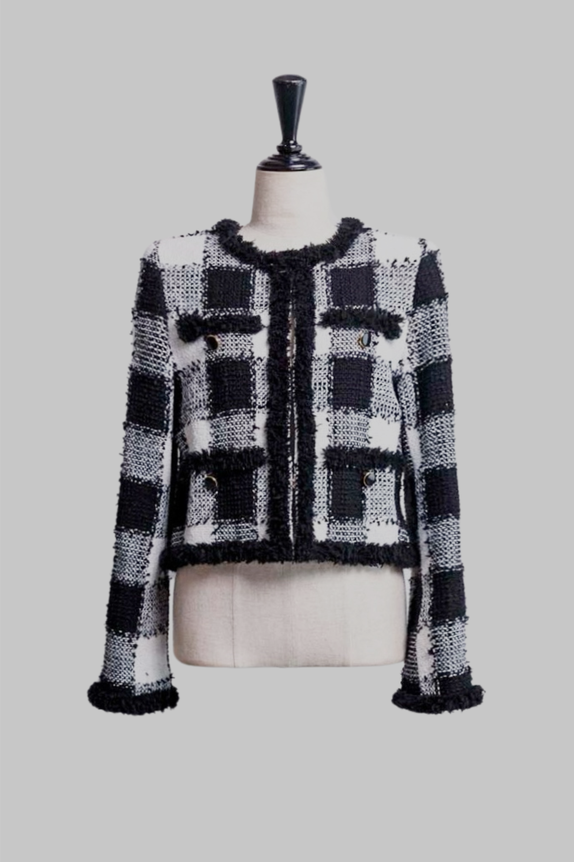 gingham tweed jacket – shéller / シェリエ gingham tweed jacket – shéller / シェリエ