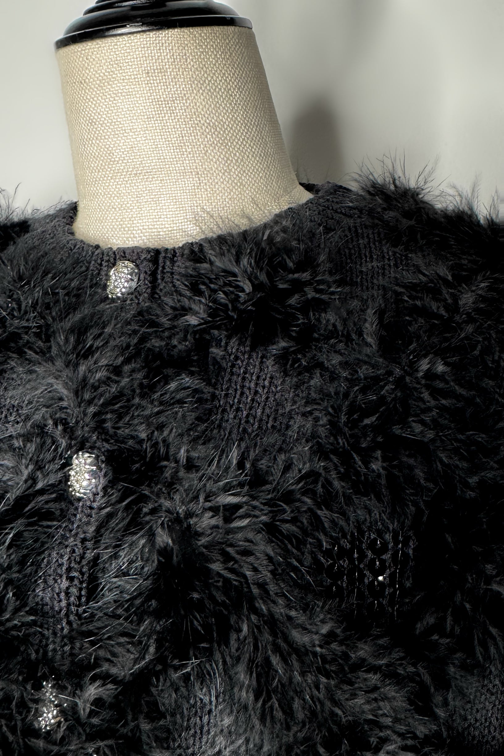 feather fur cardigan – shéller / シェリエ feather fur cardigan – shéller / シェリエ