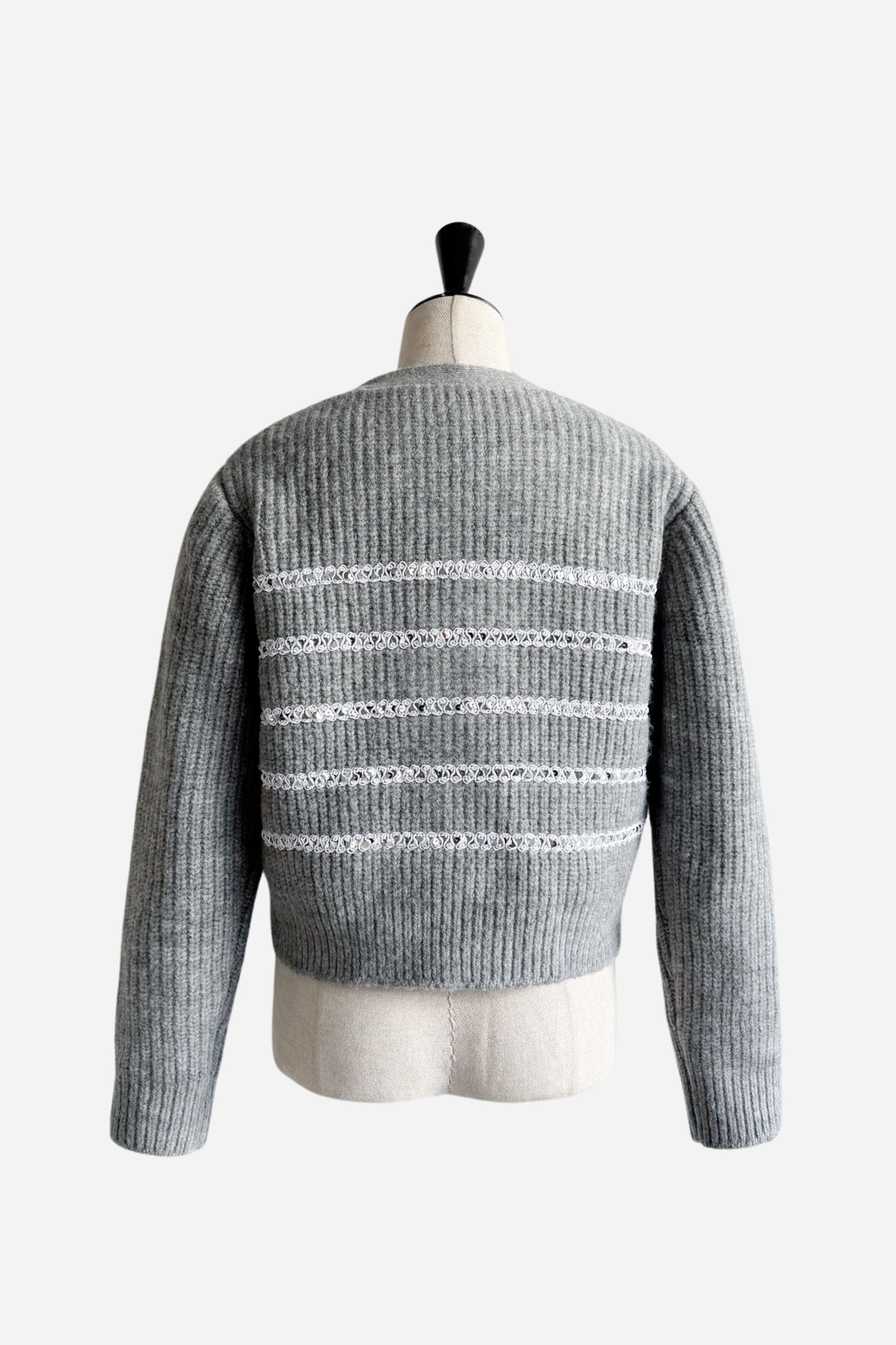 spangle stripe knit cardigan – shéller / シェリエ spangle stripe knit cardigan – shéller / シェリエ