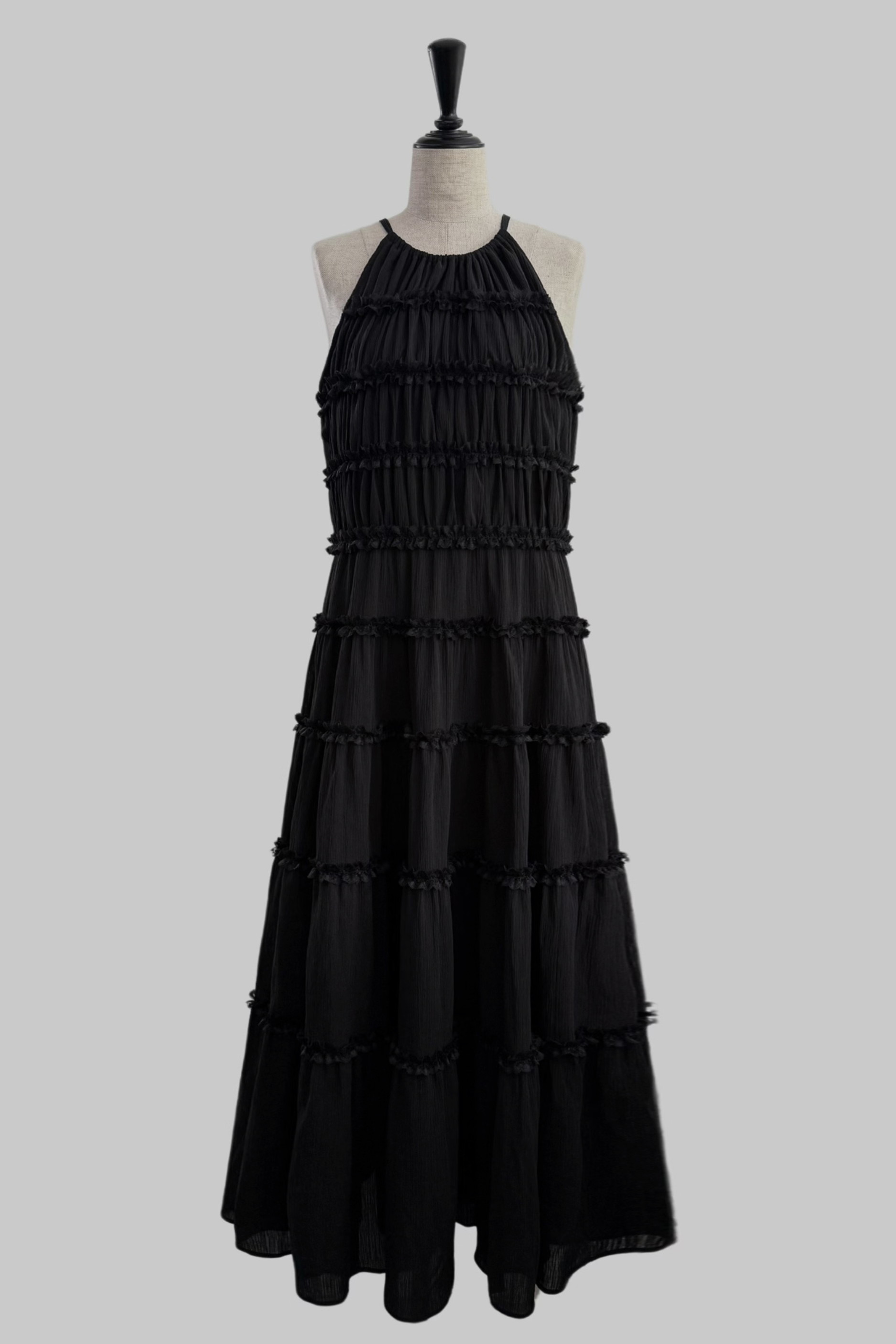 2way lace stripe long dress – shéller / シェリエ