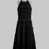 2way lace stripe long dress