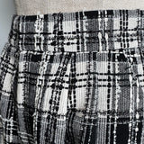 pantalon court à carreaux brillants 