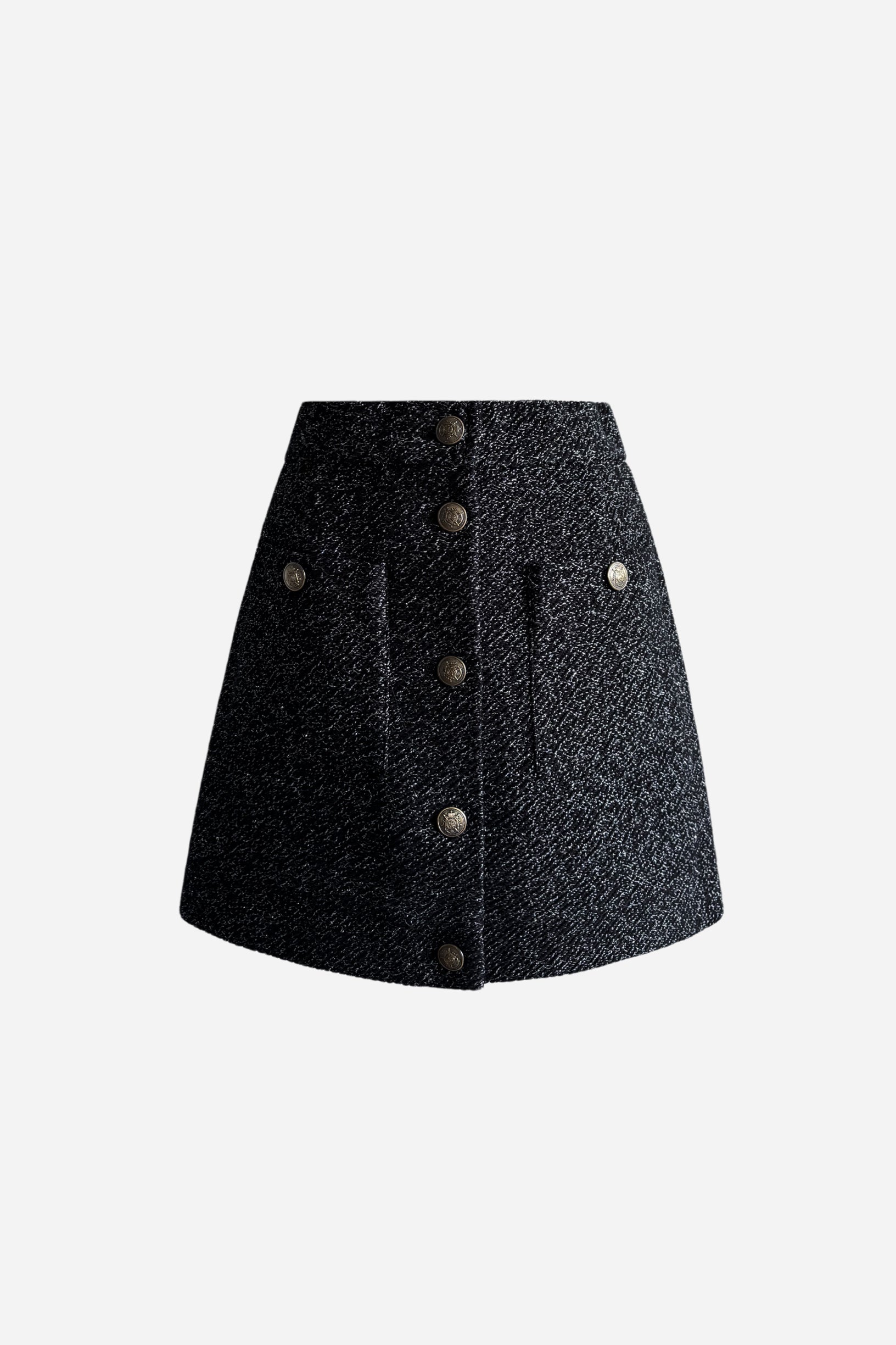Glitterツイードボタンスカート シェリエ Glitter tweed button skirt – shéller / シェリエ
