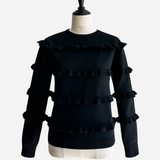 Ruffled frill sweater