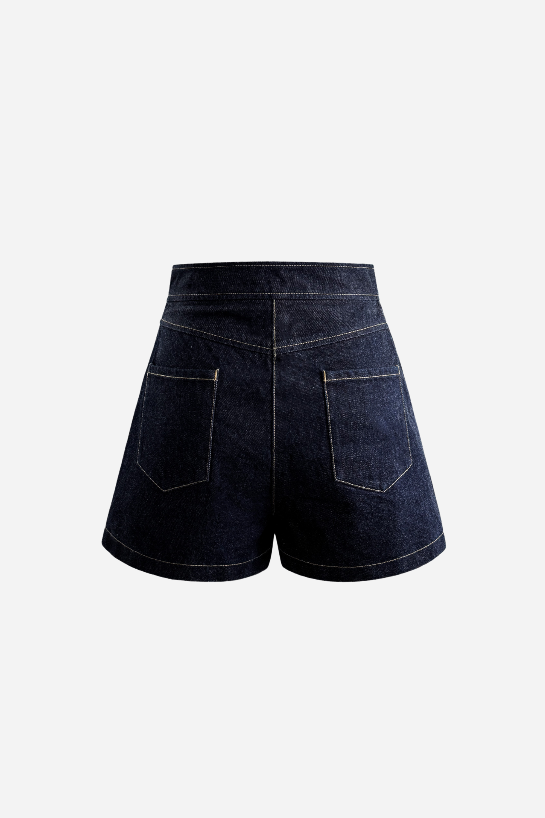 OKAYAMA Gold Button Denim Wrap Culottes – shéller / シェリエ OKAYAMA Gold Button Denim Wrap Culottes – shéller / シェリエ