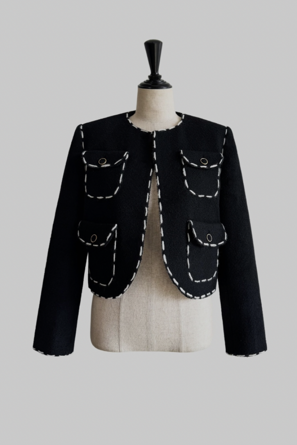 stitch tweed jacket