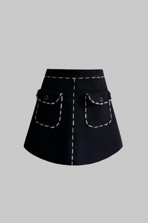 stitch tweed culottes