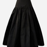 jupe longue évasée en taffetas