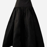 jupe longue évasée en taffetas
