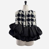 gingham tweed bloom tops