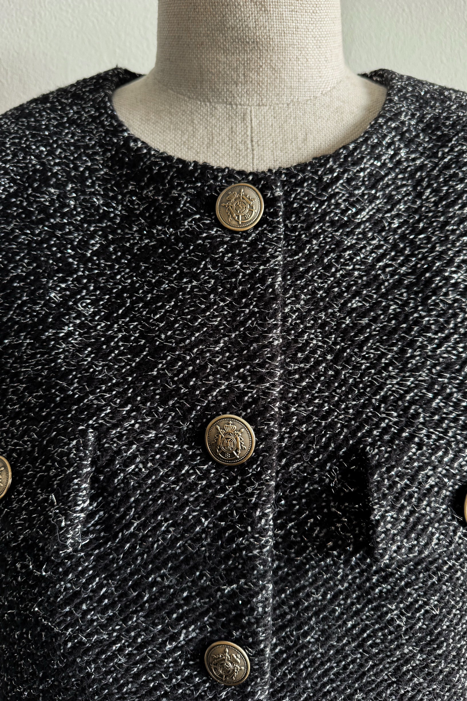 シェリエGlitter tweed jacket Black美品 Glitter tweed jacket – shéller / シェリエ
