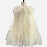 Back Ribbon Organdy Tops