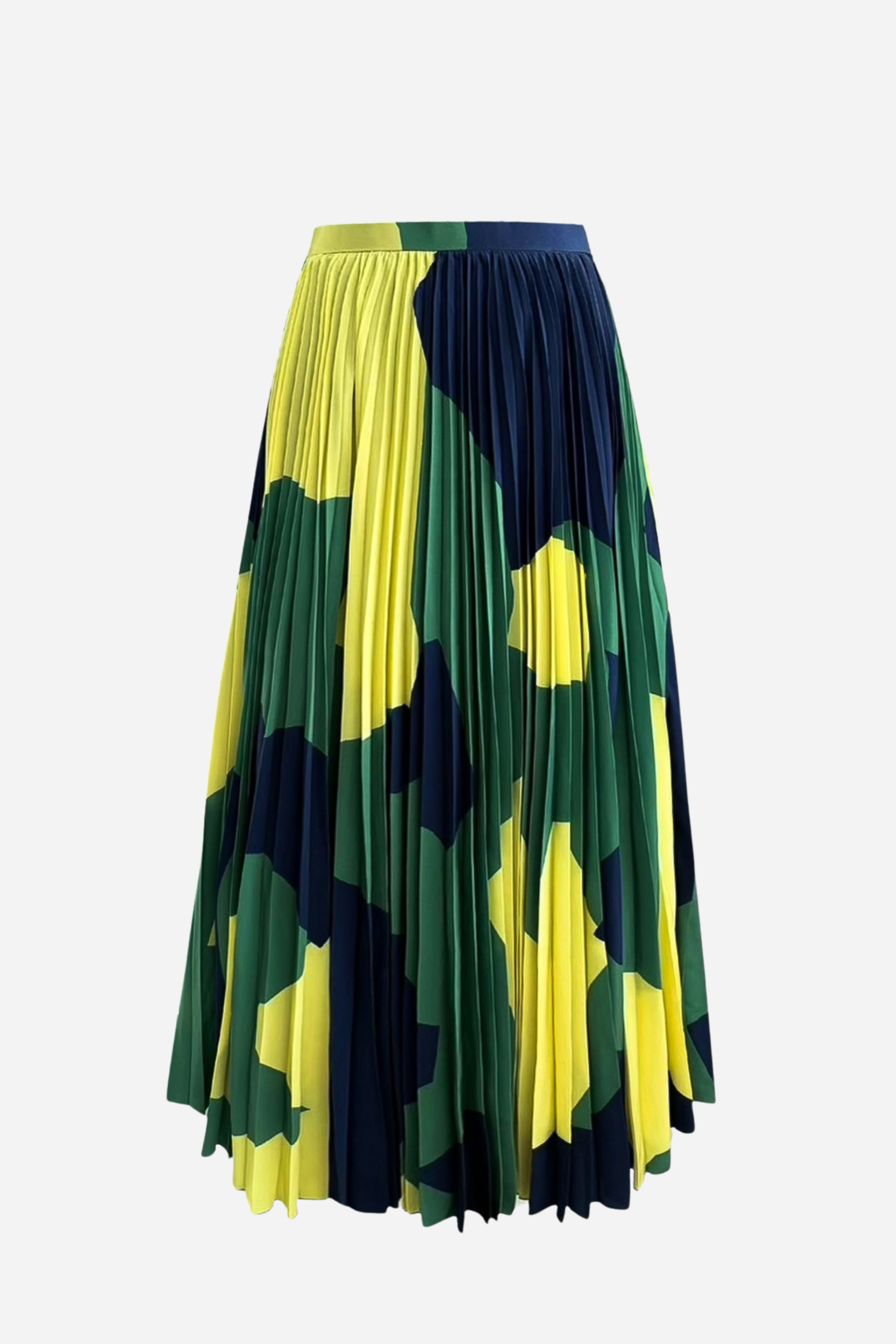 contrast pleated skirt – shéller / シェリエ