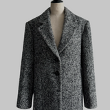 herringbone over size jacket coat