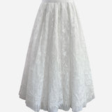 flower lace long skirt