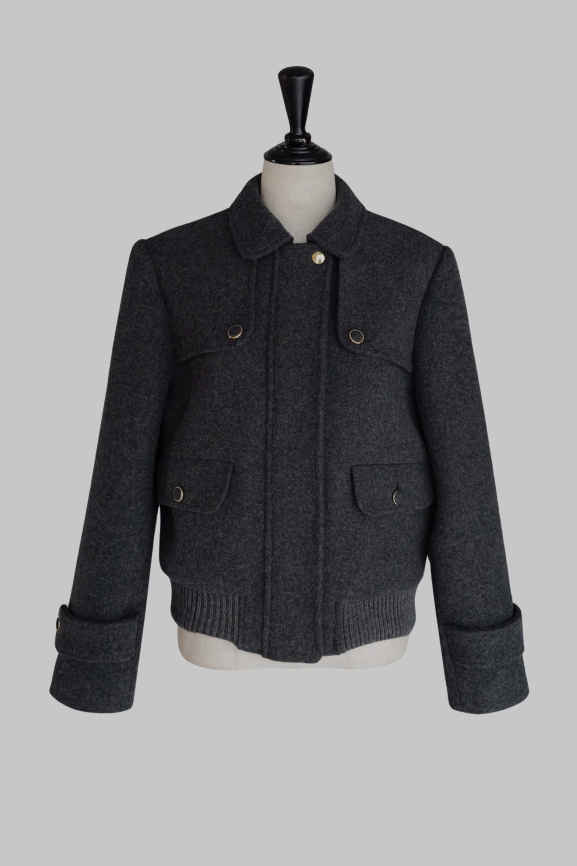 pure lambs wool jacket coat – shéller / シェリエ pure lambs wool jacket coat – shéller / シェリエ