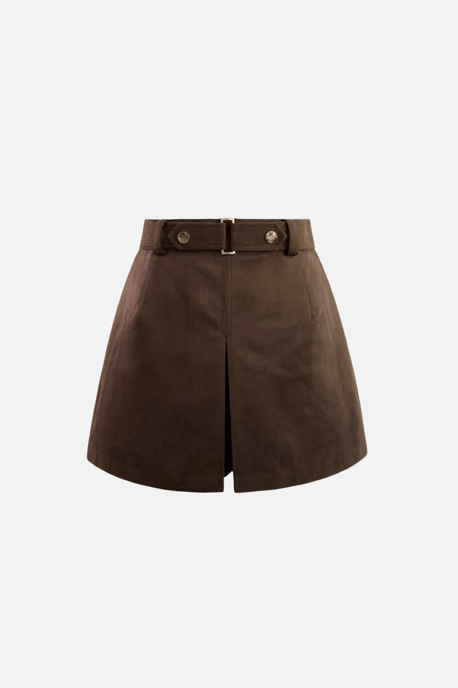 Suede Front-Belt Culottes